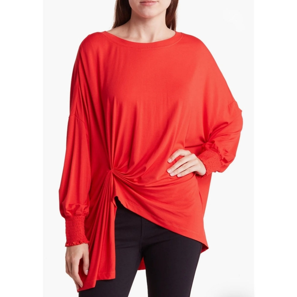 Patrizia Luca Oversize Long Sleeve Twist Front Top One‎ Size - Picture 7 of 7